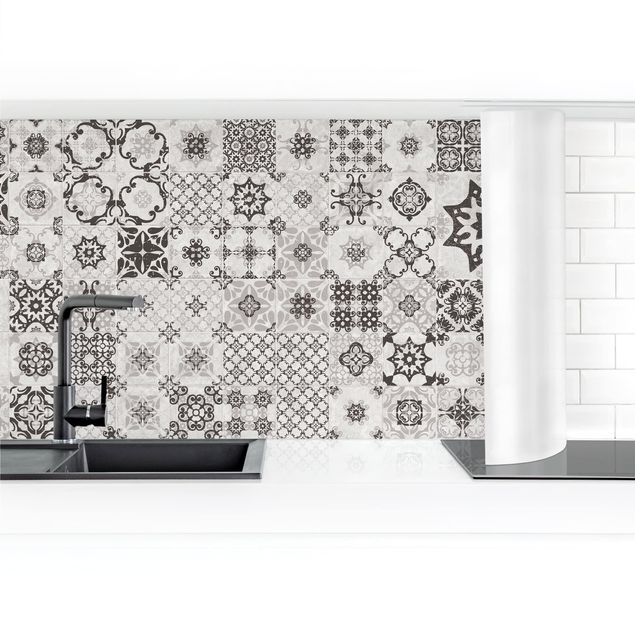 Kitchen splashback stone Ceramic Tiles Agadir Grey