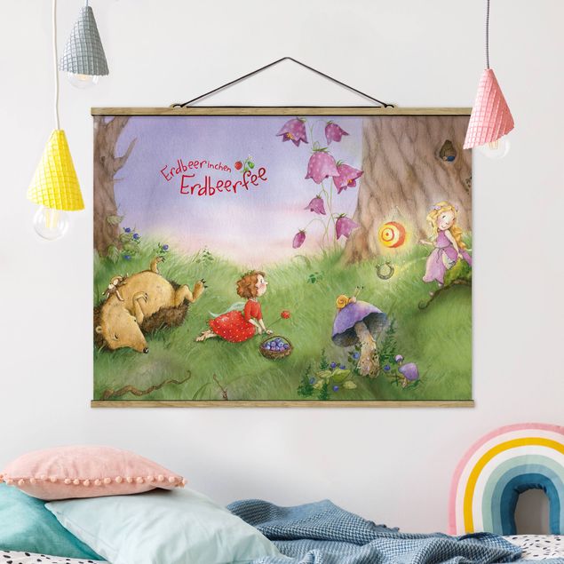Kids room decor Little strawberry strawberry fairy- In The Forest