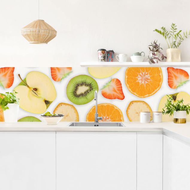Kitchen splashback frutta and vegetables Colourful Fruit Mix