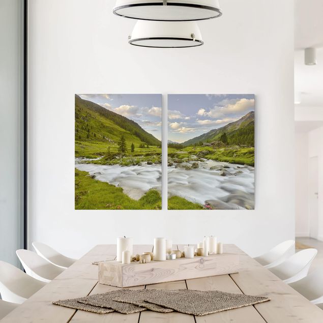 Landscape canvas prints Alpine meadow Tirol