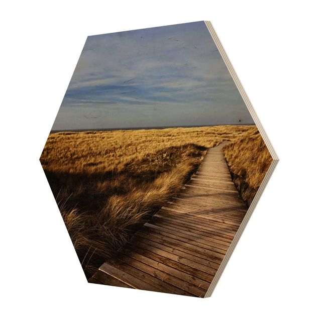 Wooden hexagon - Dune Path On Sylt