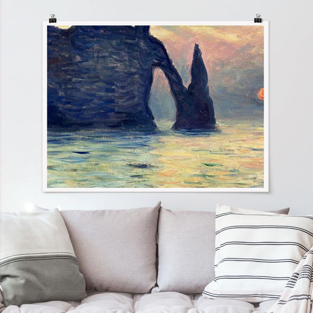 Kitchen Claude Monet - The Cliff, Étretat, Sunset