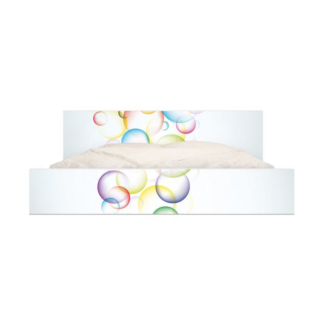 Self adhesive furniture covering Rainbow Bubbles