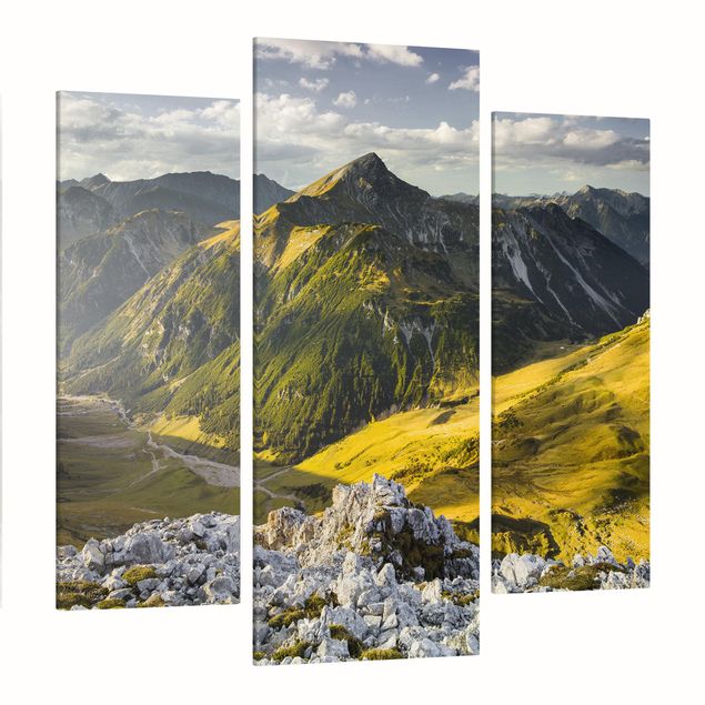 Mountain canvas art Mountains And Valley Of The Lechtal Alps In Tirol