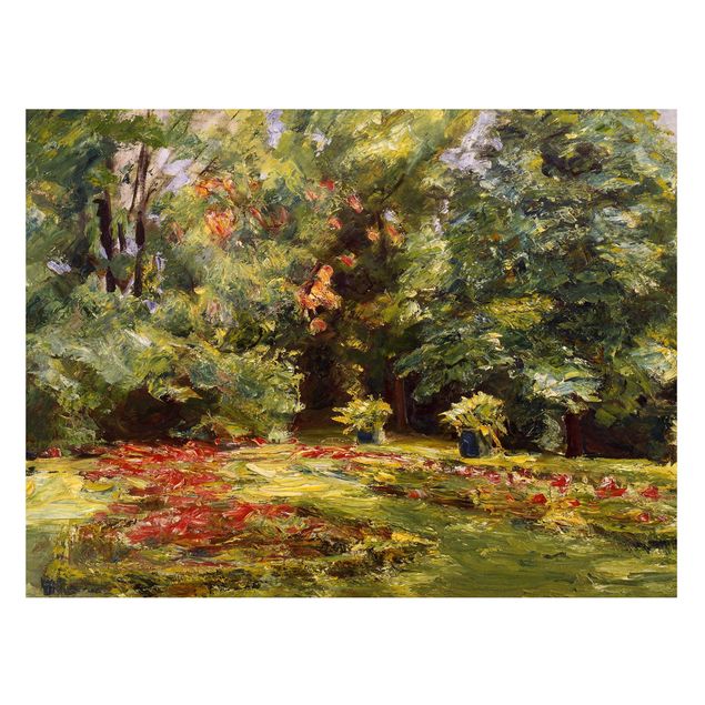 Paintings of impressionism Max Liebermann - Flower Terrace Wannseegarten