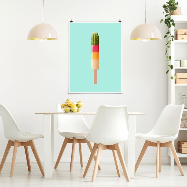 Posters art print Popsicle With Cactus