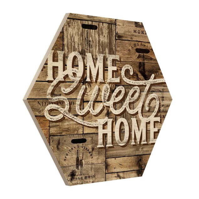 Wood photo prints Home sweet Home Wooden Panel