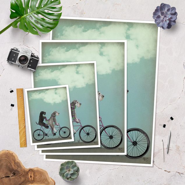 Prints Cycling - Schnauzer Tandem