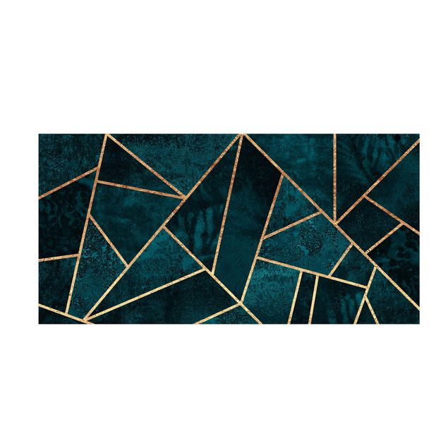 modern area rugs Dark Turquoise With Gold