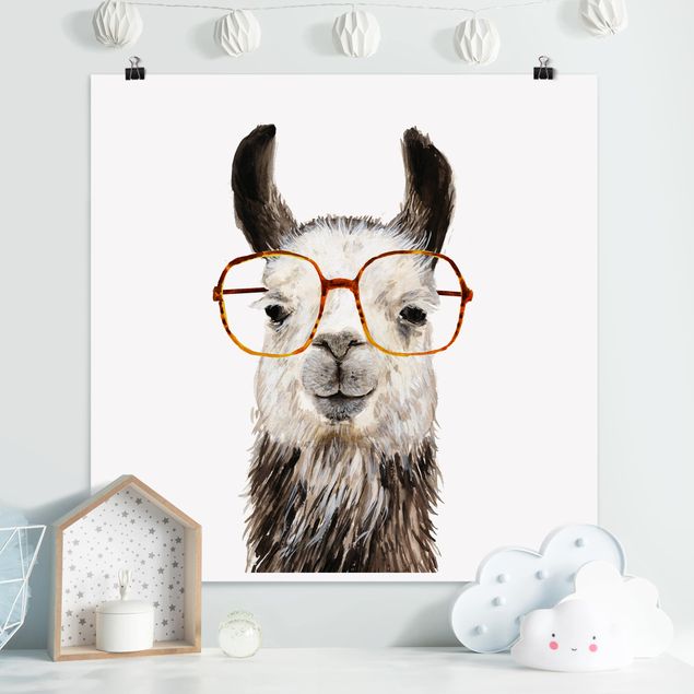 Nursery decoration Hip Lama With Glasses IV