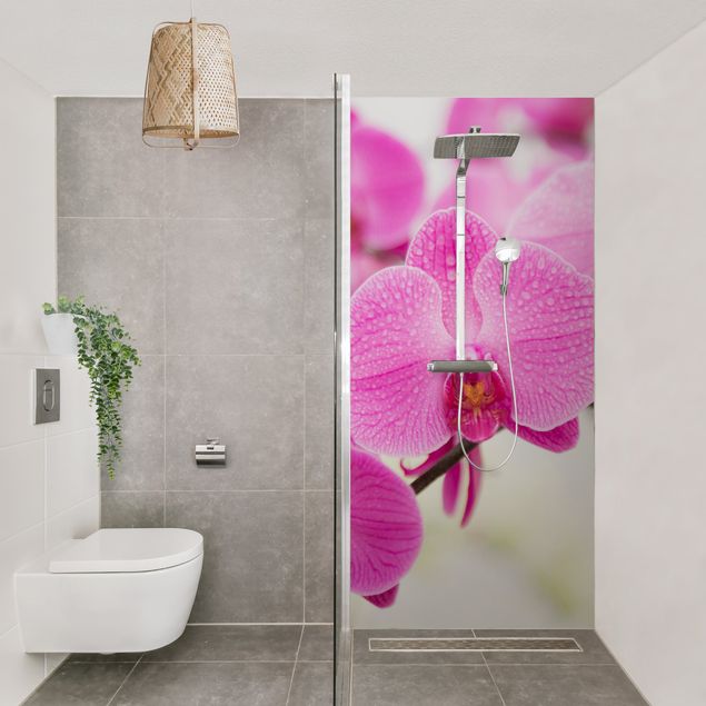 Shower wall cladding - Close-Up Orchid