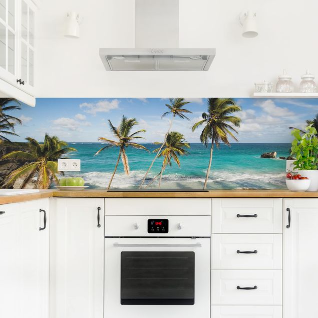 Kitchen splashback landscape Beach Of Barbados