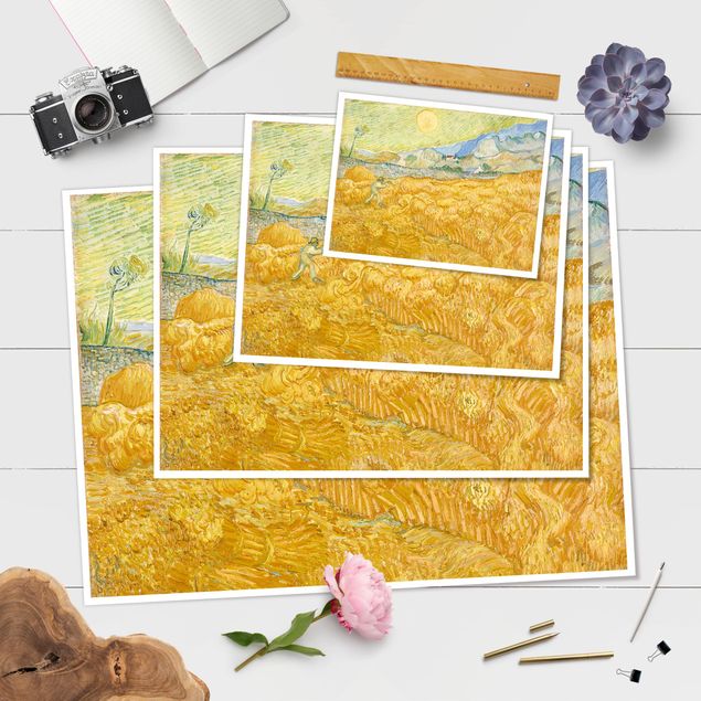 Art posters Vincent Van Gogh - The Harvest, The Grain Field