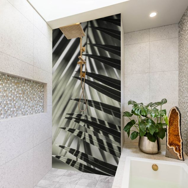Shower panels Interplay Of Shaddow And Light On Palm Fronds