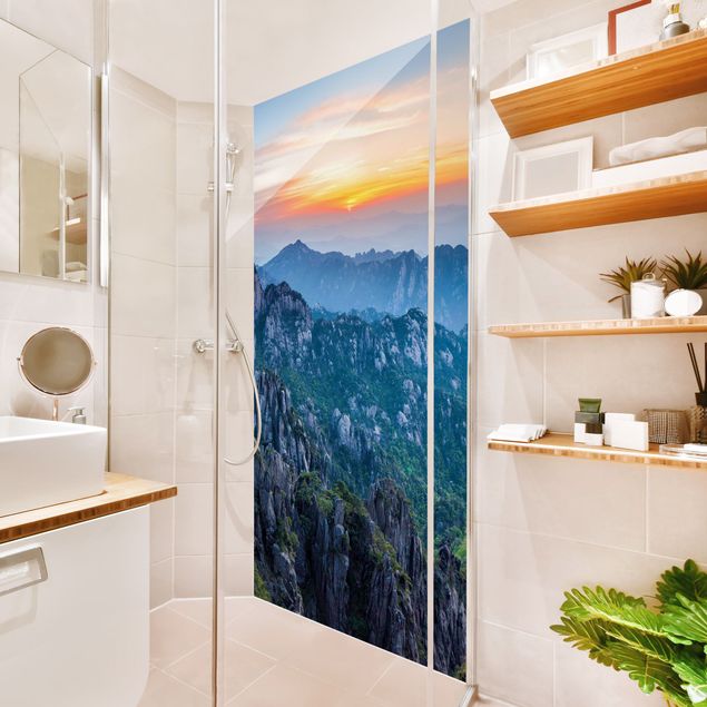 Shower wall cladding Rising Sun Over The Huangshan Mountains