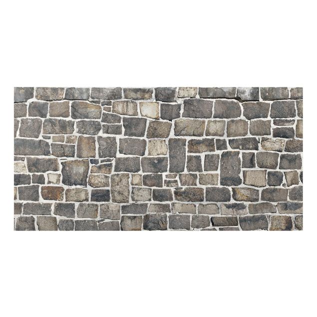 Glass splashback kitchen Crushed Stone Wallpaper Stone Wall