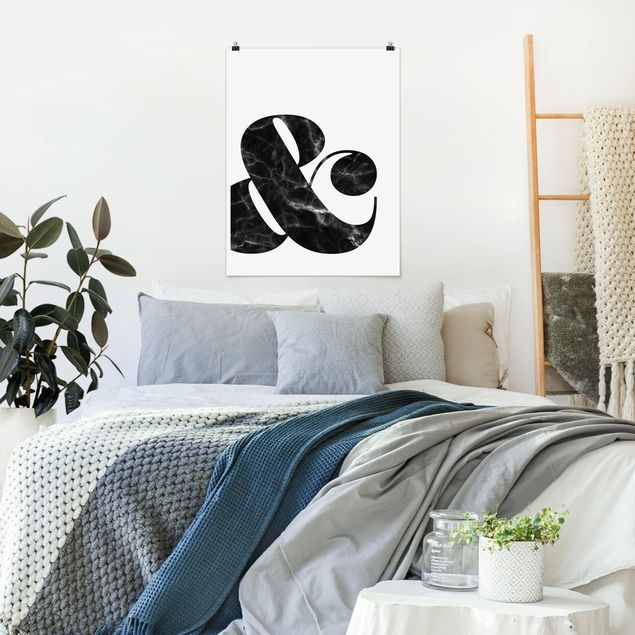 Posters black and white Ampersand Marble
