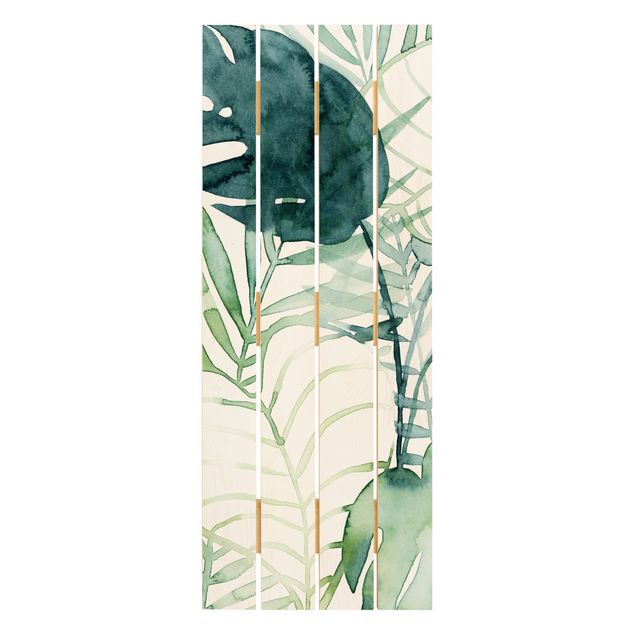 Prints on wood Palm Fronds In Water Color II