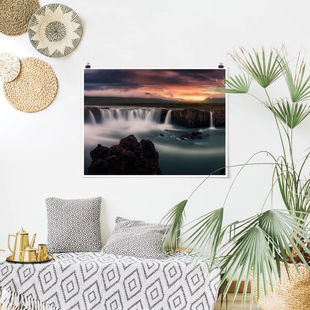 Landscape canvas prints Goðafoss Waterfall In Iceland
