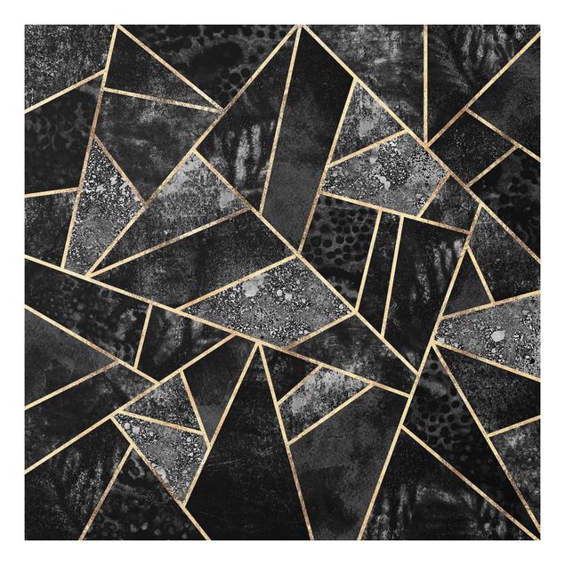 Kitchen Grey Triangles Gold
