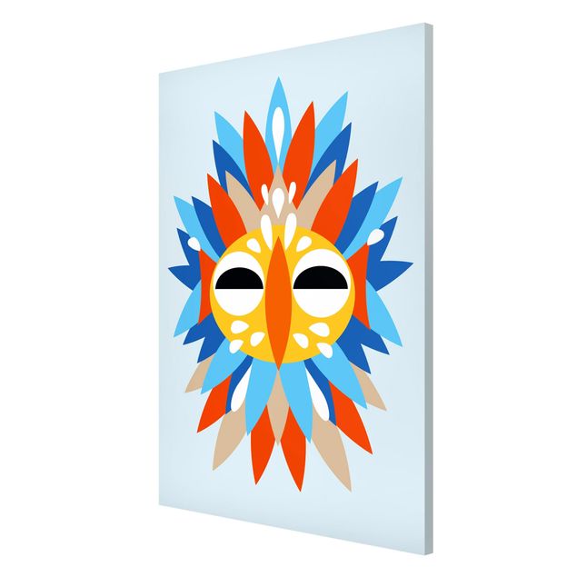 Magnet boards animals Collage Ethnic Mask - Parrot