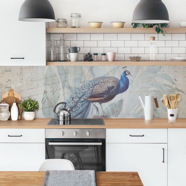 Kitchen Shabby Chic Collage - Peacock