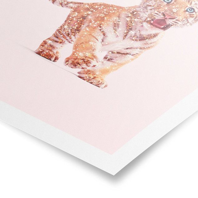 Animal canvas Tiger With Glitter
