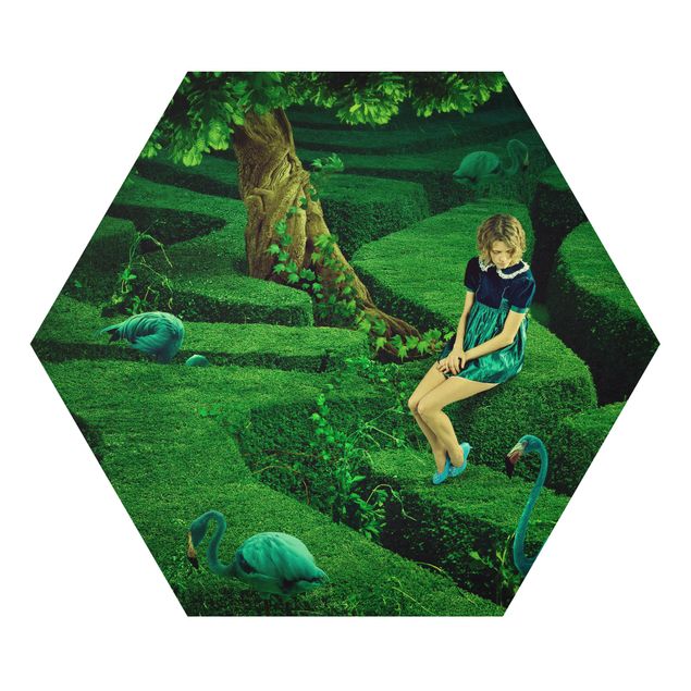 Prints green Woman in the Labyrinth