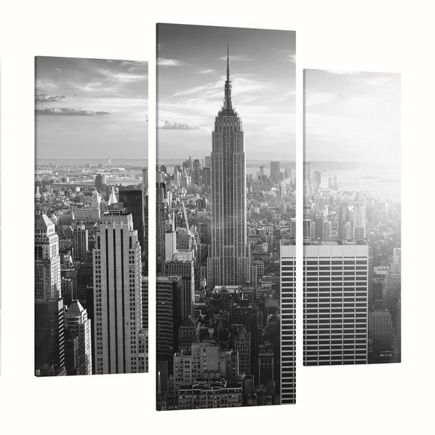 Wall art black and white Manhattan Skyline