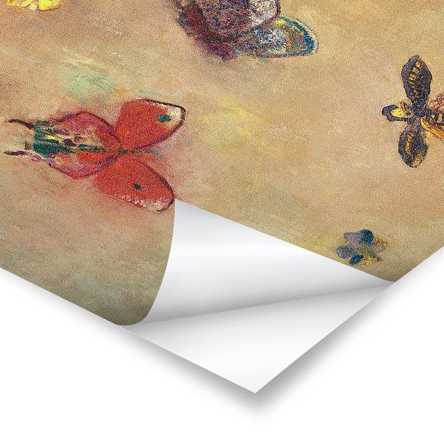 Prints multicoloured Odilon Redon - Colourful Butterflies