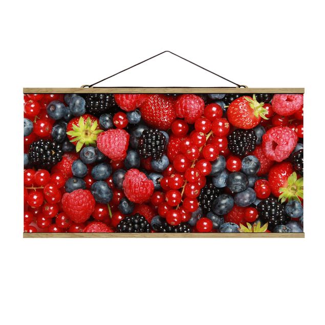 Red art prints Fruity Berries