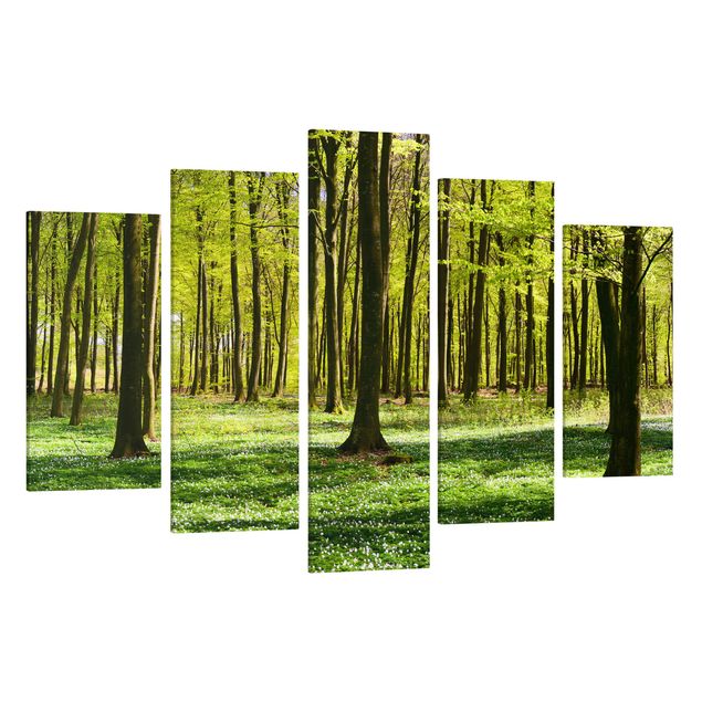 Trees on canvas Forest Meadow