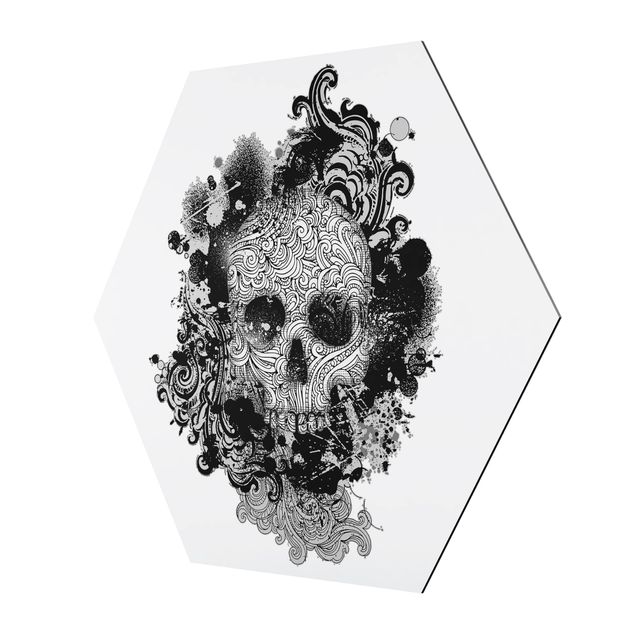 Hexagon photo prints Skull