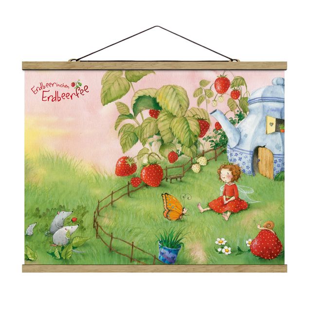 Fairy art prints Little Strawberry Strawberry Fairy - In The Garden