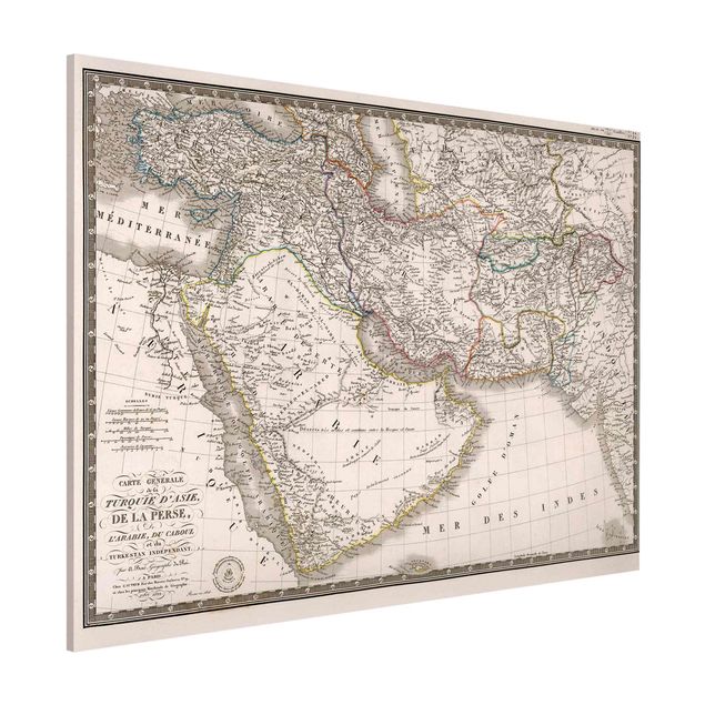 Kitchen Vintage Map In The Middle East