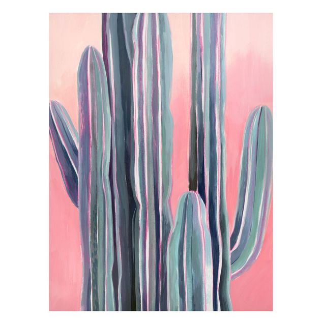Magnet boards flower Cactus On Pink I