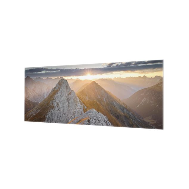 Glass Splashback - Lechtal Alps - Panoramic