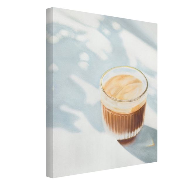 Coffee poster art Cappuccino for breakfast