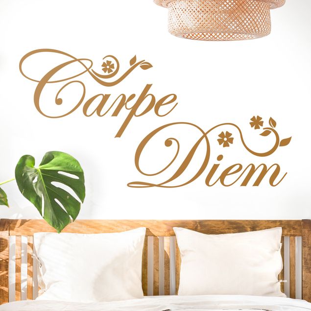 Wall stickers quotes Carpe Diem Flowers Floral