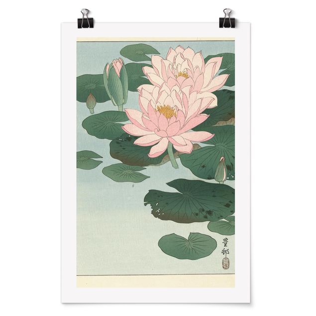 Art posters Ohara Shôson - Water Lilies
