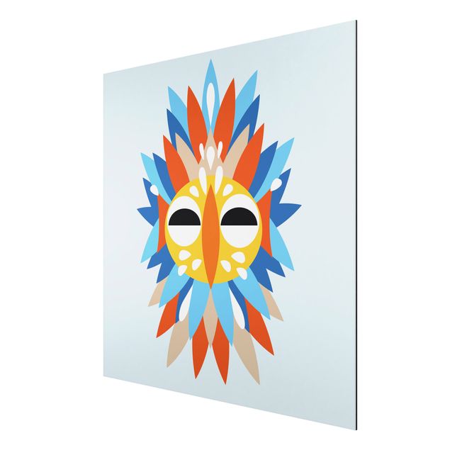 Canvas art Collage Ethnic Mask - Parrot