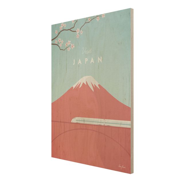 Wood prints landscape Travel Poster - Japan