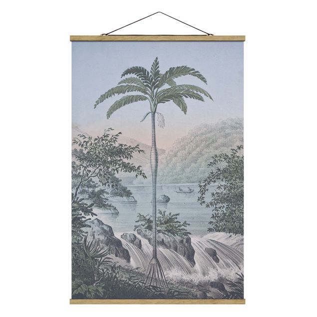 Vintage posters Vintage Illustration - Landscape With Palm Tree