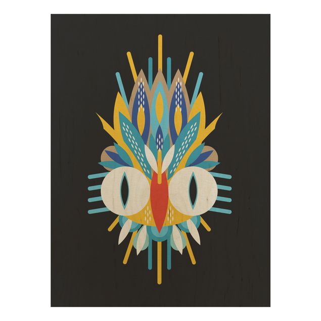 MUAH Collage Ethno Mask - Bird Feathers
