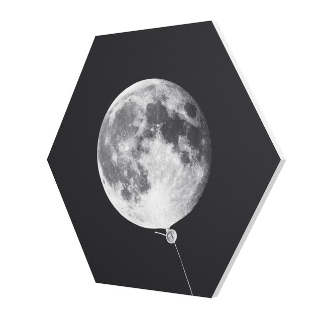 Black prints Balloon With Moon