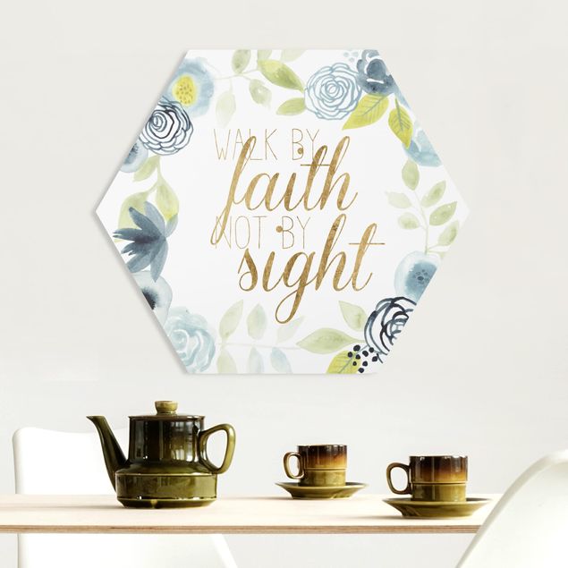 Framed quotes Garland With Saying - Faith