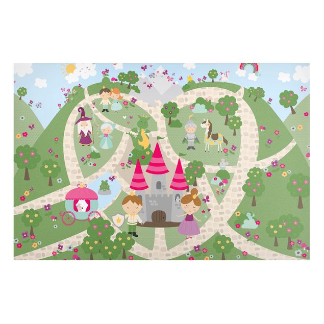 Prints modern Playoom Mat Wonderland - The Path To The Castle