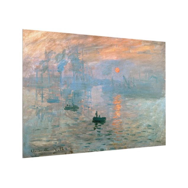 Glass splashback art print Claude Monet - Impression