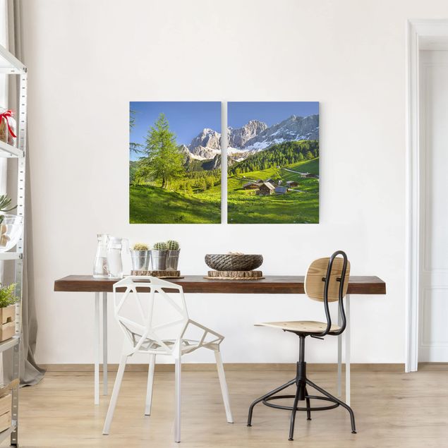 Mountain art prints Styria Alpine Meadow