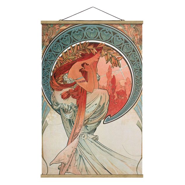 Art posters Alfons Mucha - Four Arts - Poetry